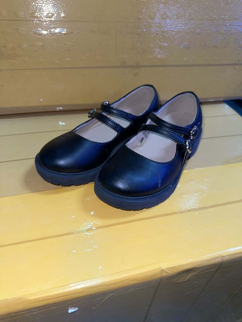 Justice Girls Black Mary Jane Platform Shoes Size 13